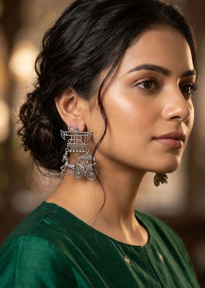 New Unique Oxidized Silver Earrings