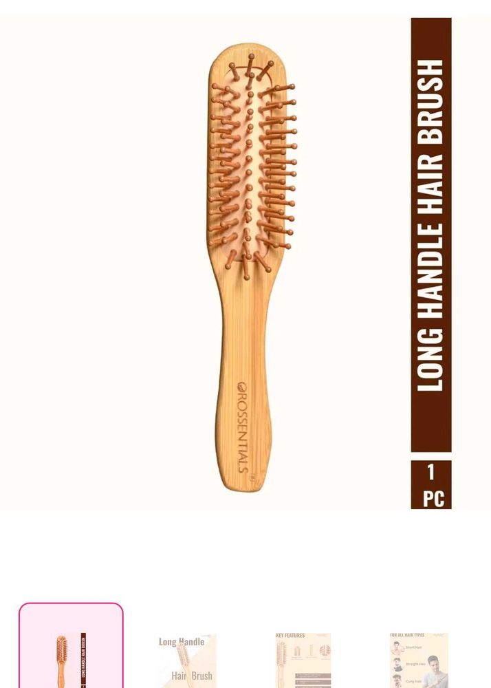 Wooden Handle Hair Brush