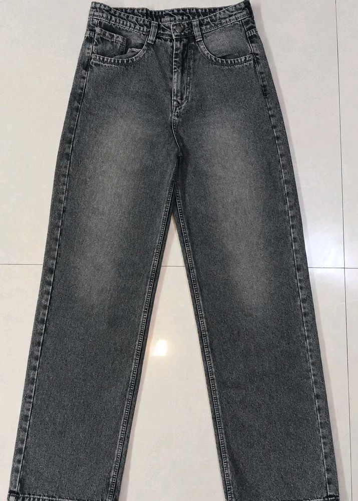 Grey Wash Wide Leg Jeans🩶