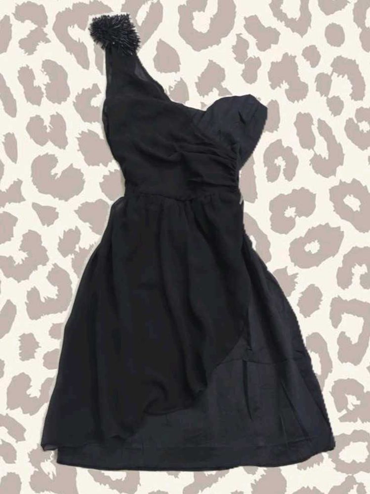 🖤 VINTAGE Y2K Black One-Shoulder Mini Dress