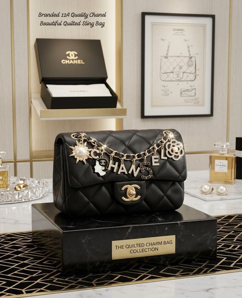 Chanel Quilted Charm Sling Bag