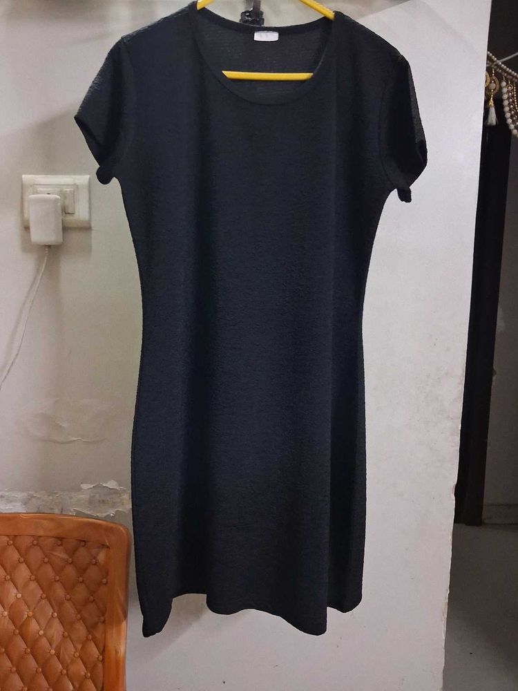 Classic Black Short Sleeve Dress