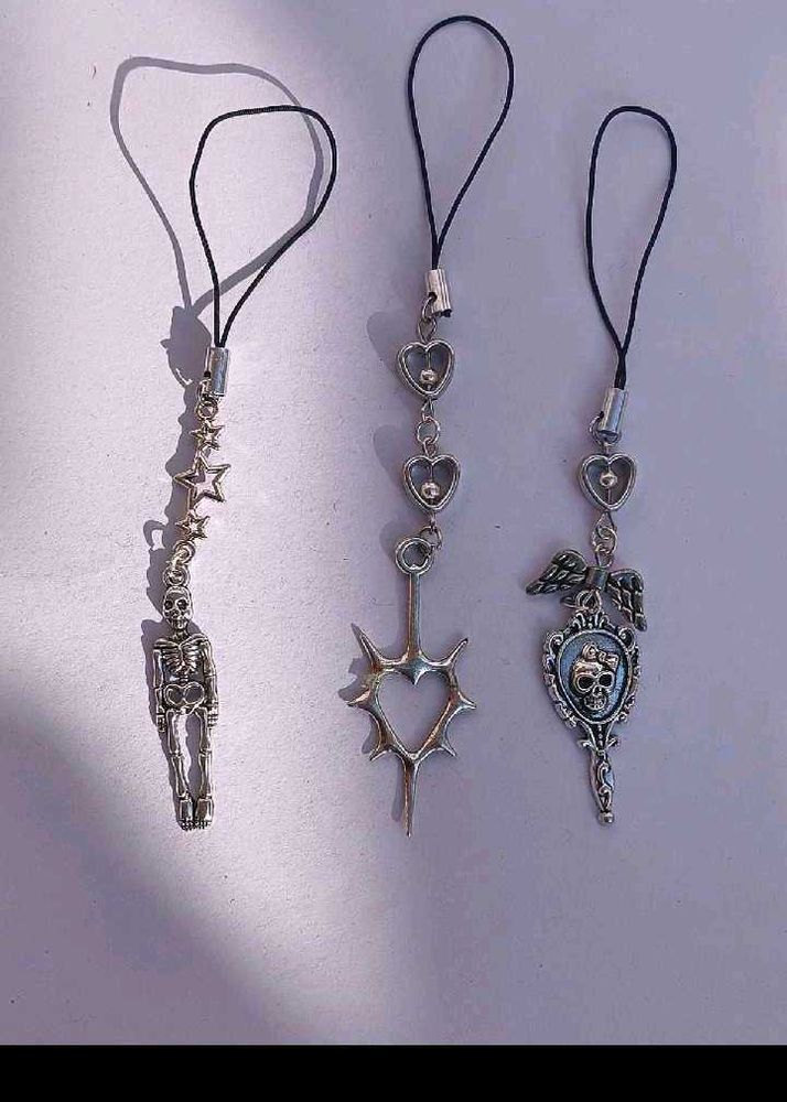 Gothic Silver Phone Charms