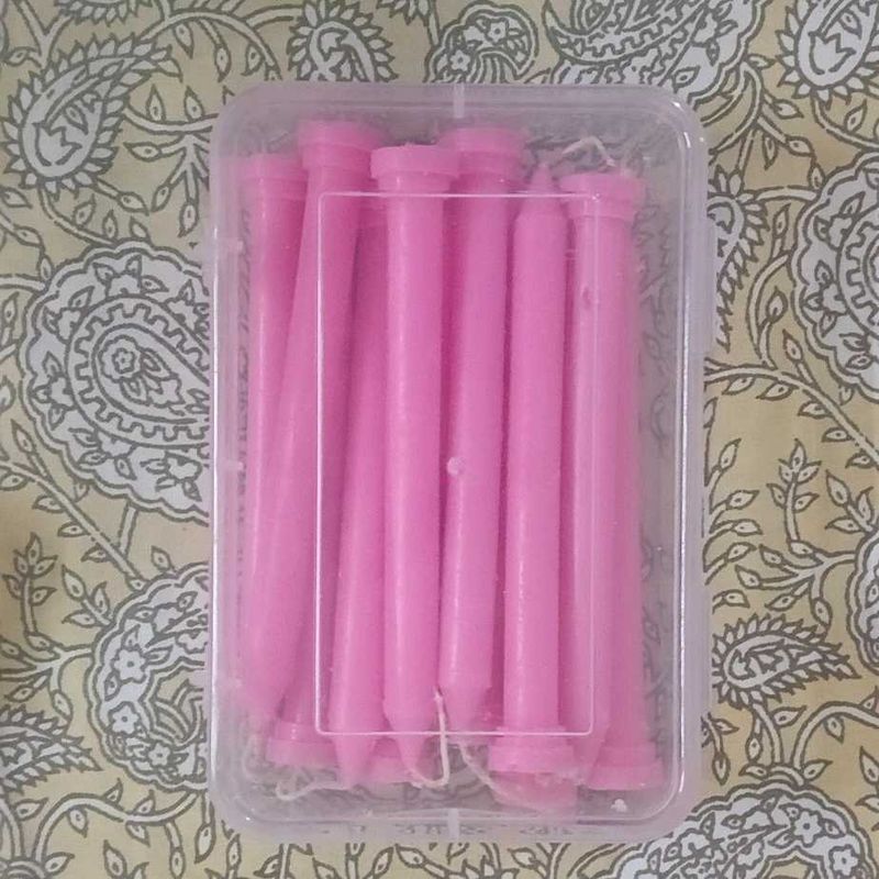 Premium Taper Candles - Pink (12 Pcs)