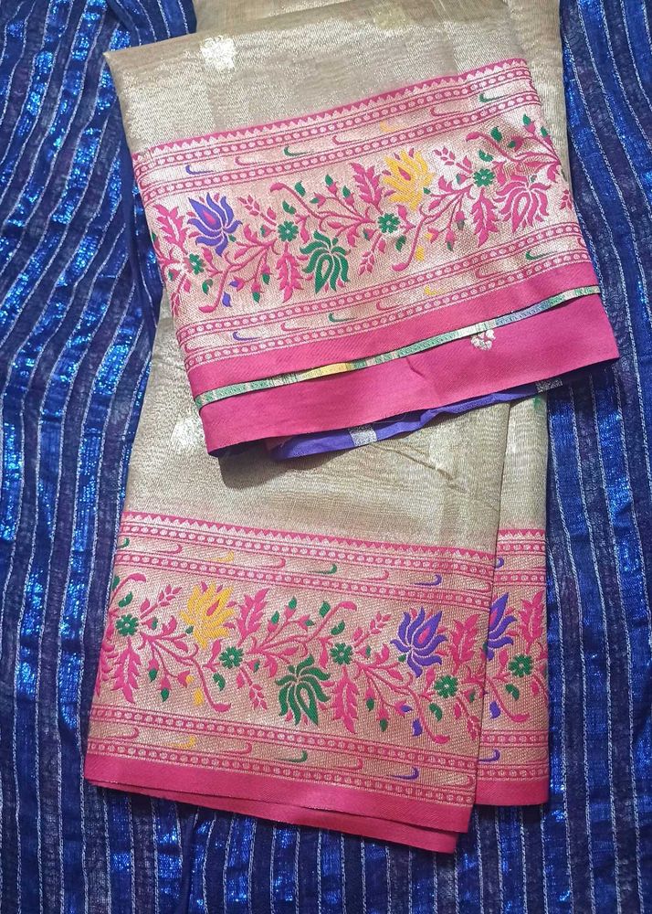 🆕️ Banarasi Bamboo Silk Paithani Saree
