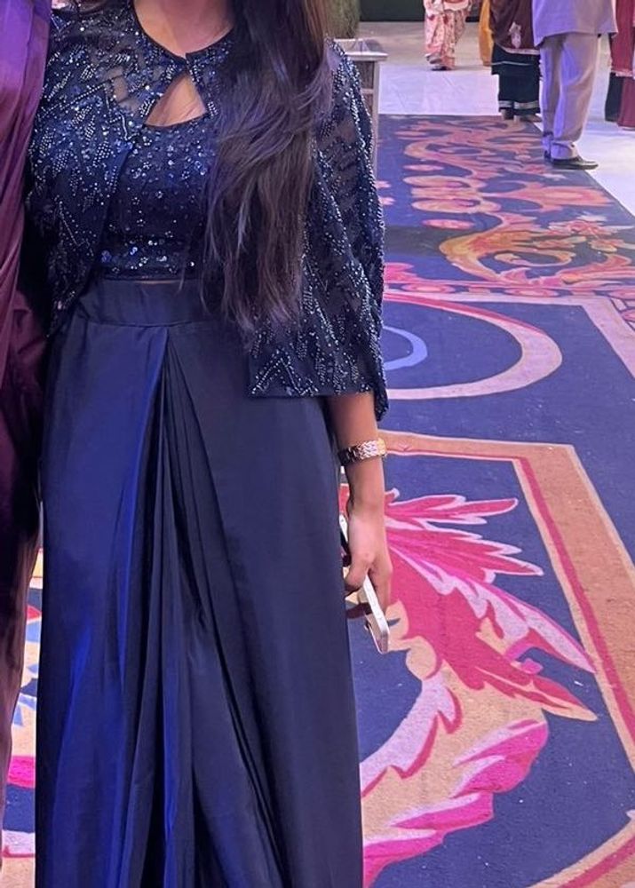Stunning Navy Blue Embellished Set