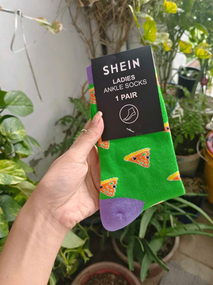 SHEIN Ladies Pizza Ankle Socks