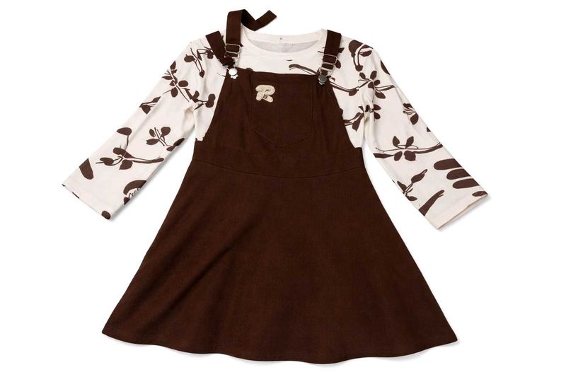 Chic coffee brown dress with top COMBO
