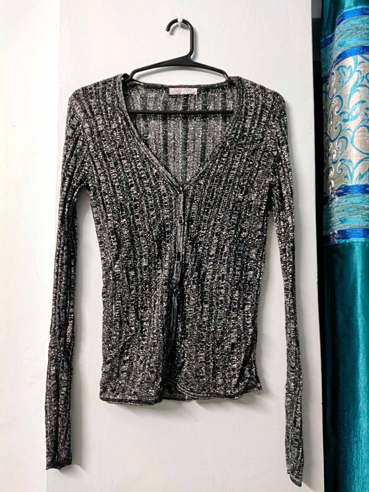 Women's Long Sleeve Button-Up Cardigan