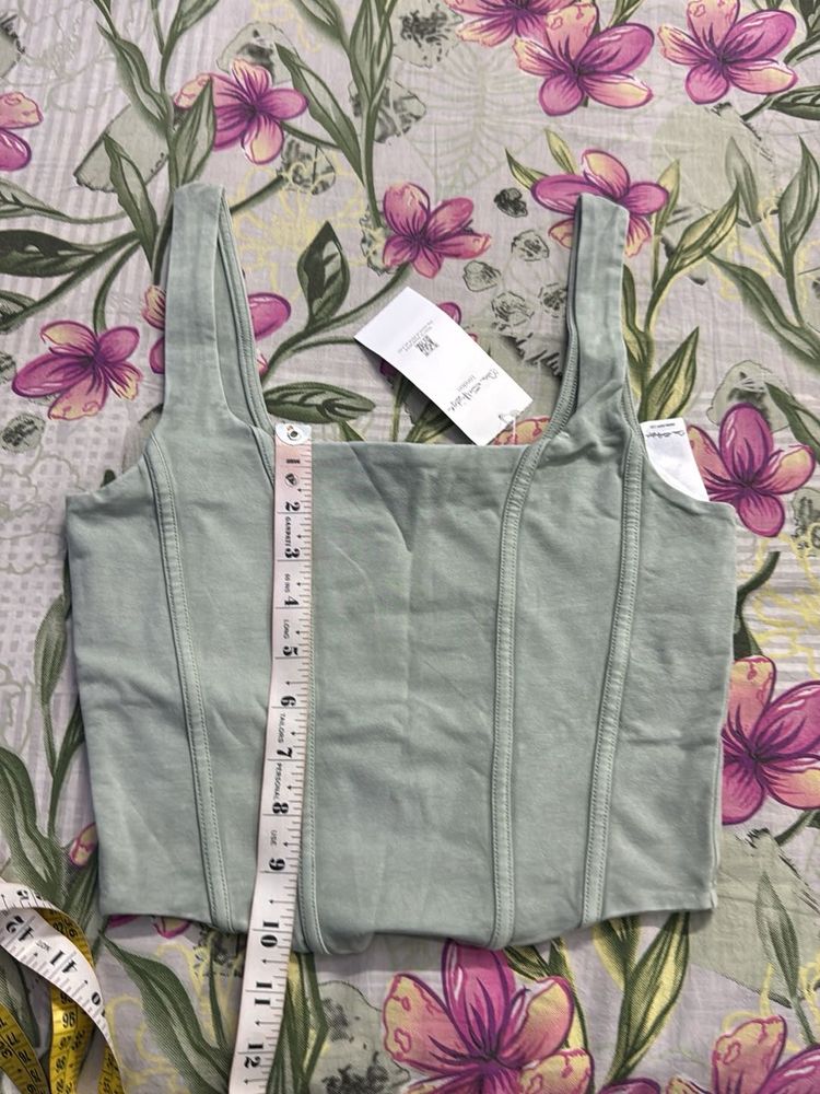 Mint Green Corset Tank Top