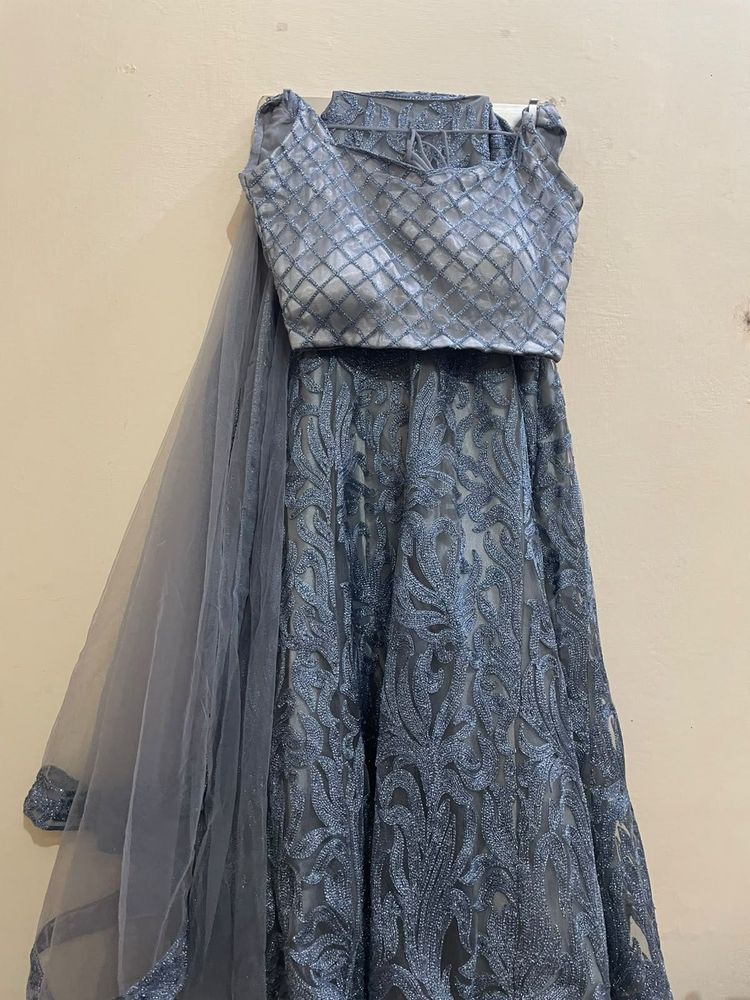 Stunning Grey Lehenga Choli Set
