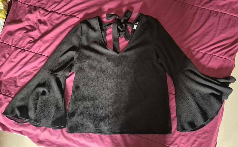 Black Bell Sleeve H&amp;M Blouse