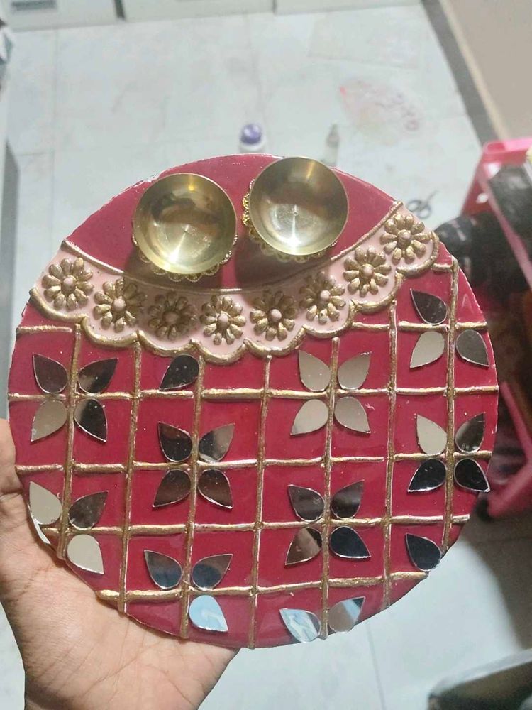 Decorative pooja with Mirror Work