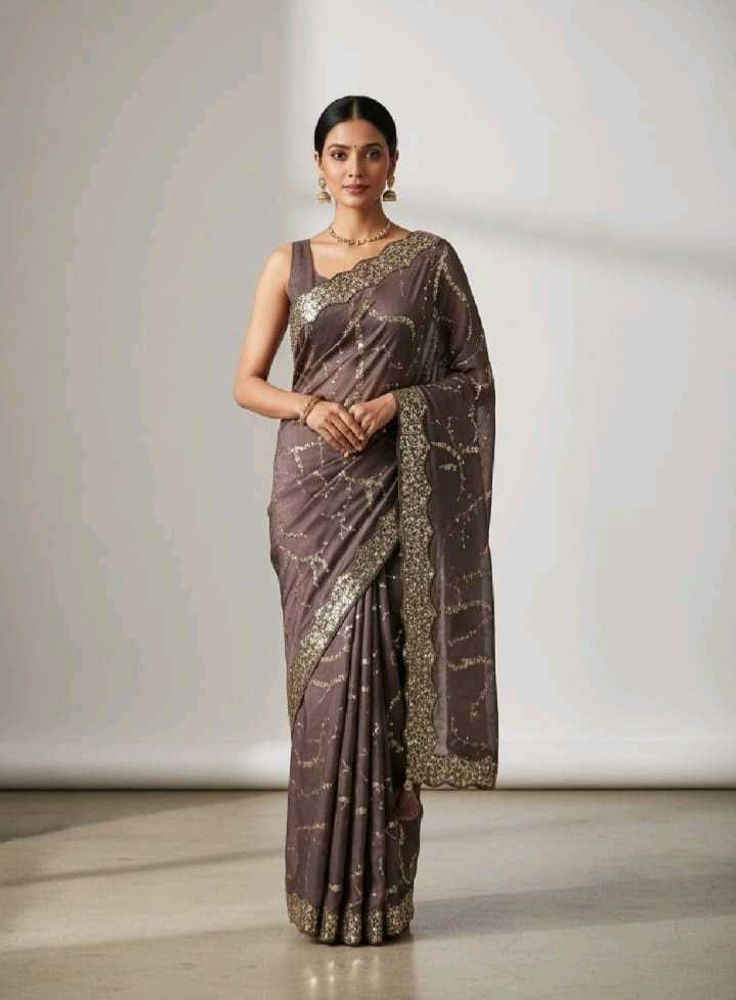 Elegant Sequined Saree