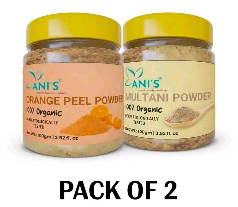 Lani's Orange Peel &amp; Multani Powder - Pack of