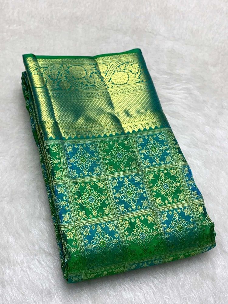 Stunning Green Silk Saree