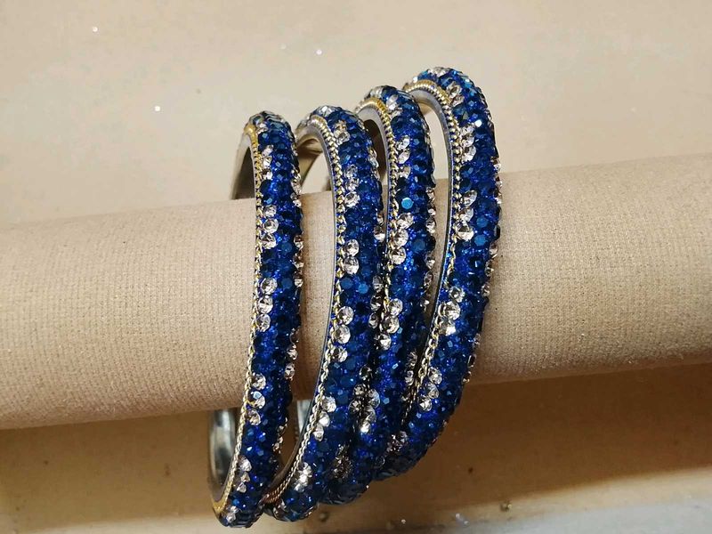 Sparkling Blue Stone Bangles