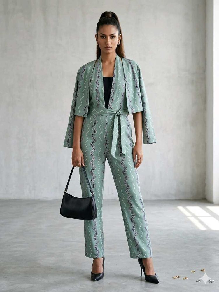 stylish mint green jumpsuit