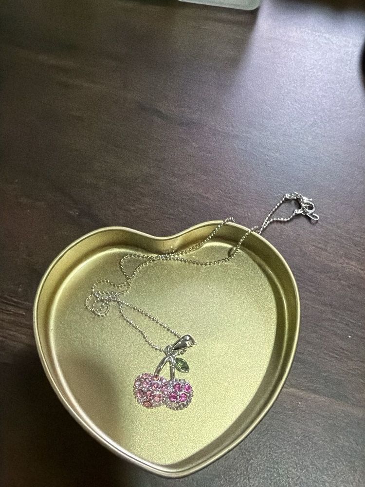 Cute Cherry Charm Necklace