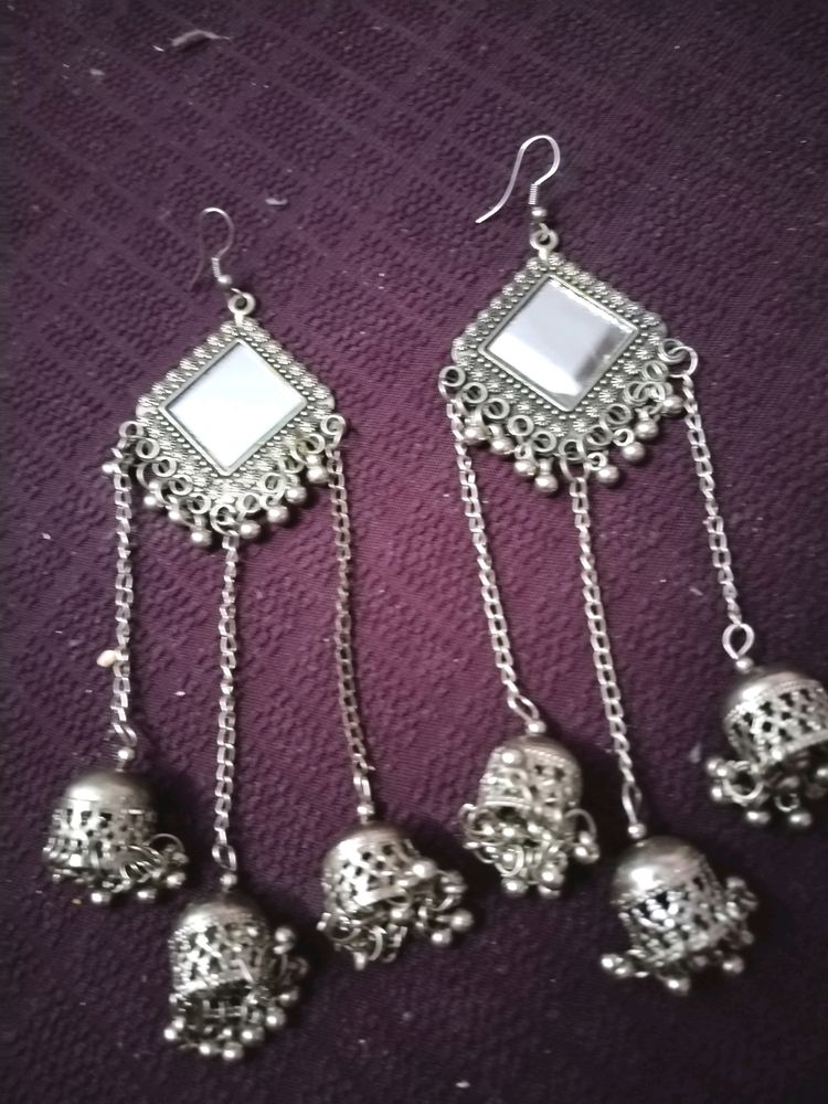 Alloy Mirror Sliver Earring..