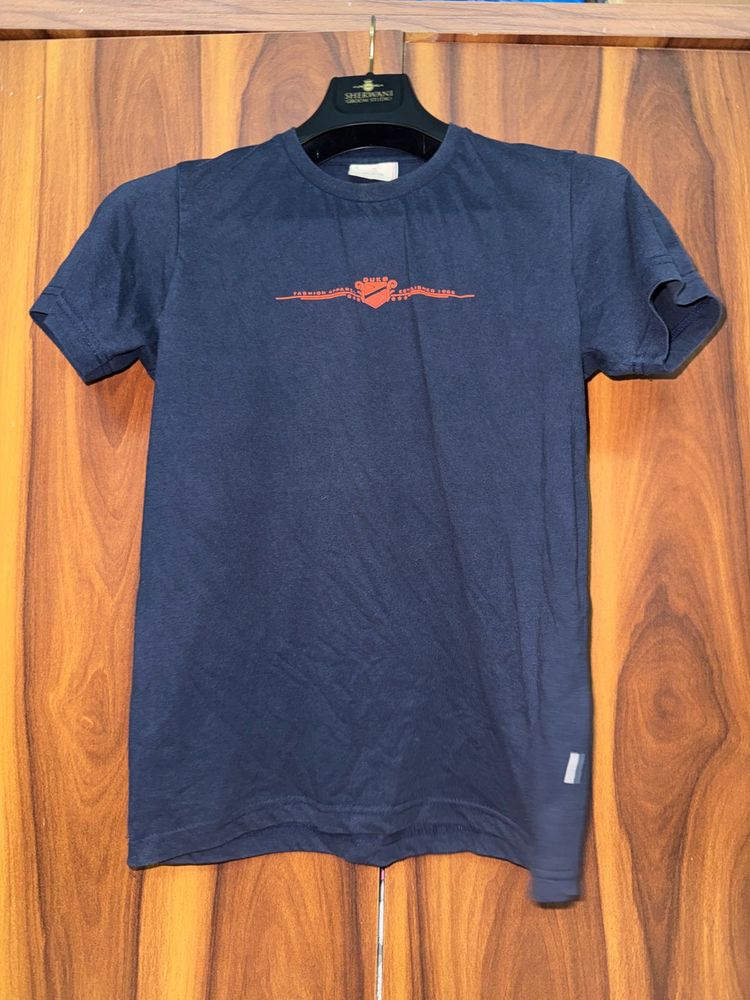 Duke Men's Navy Blue Graphic Body Fitted T-Shirt |