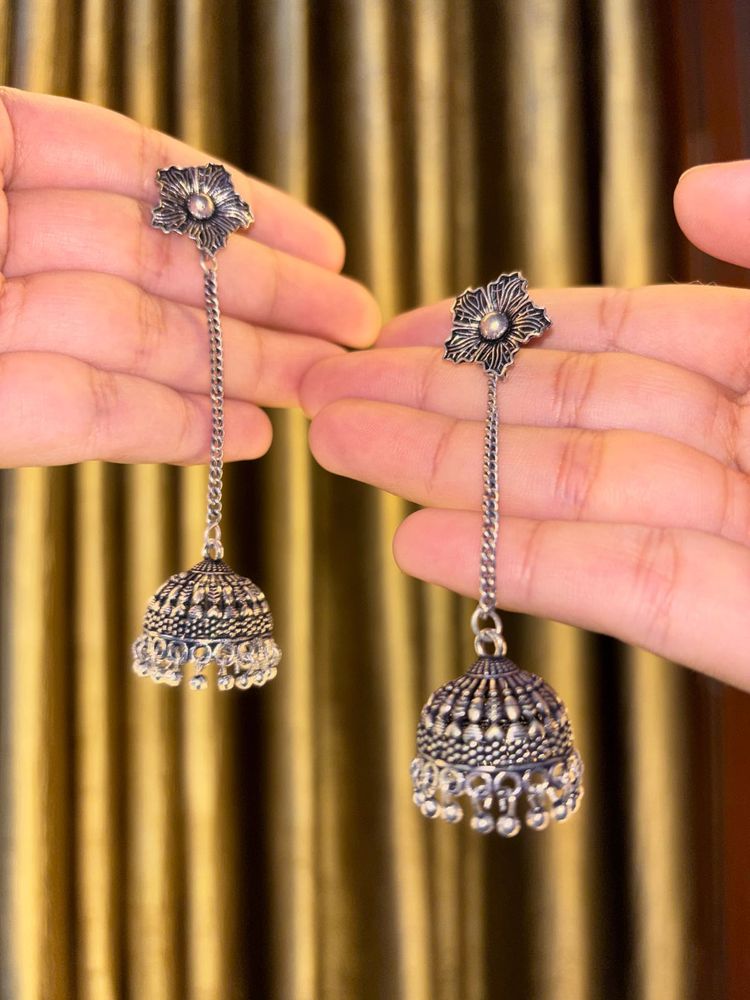 Elegant Brass Jhumka Earrings