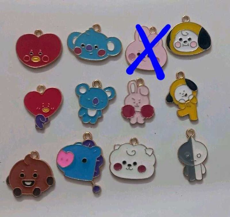 Cute BT21 Character Charms Set