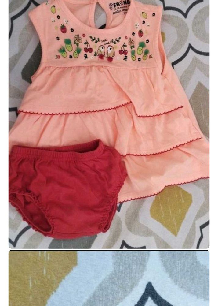 2 combo -Cute Baby Girl Dress Set 6-12 months