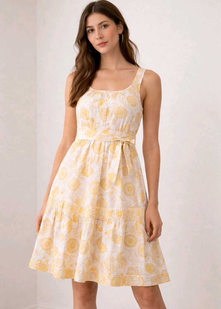 Yellow Floral Sundress (worn once)