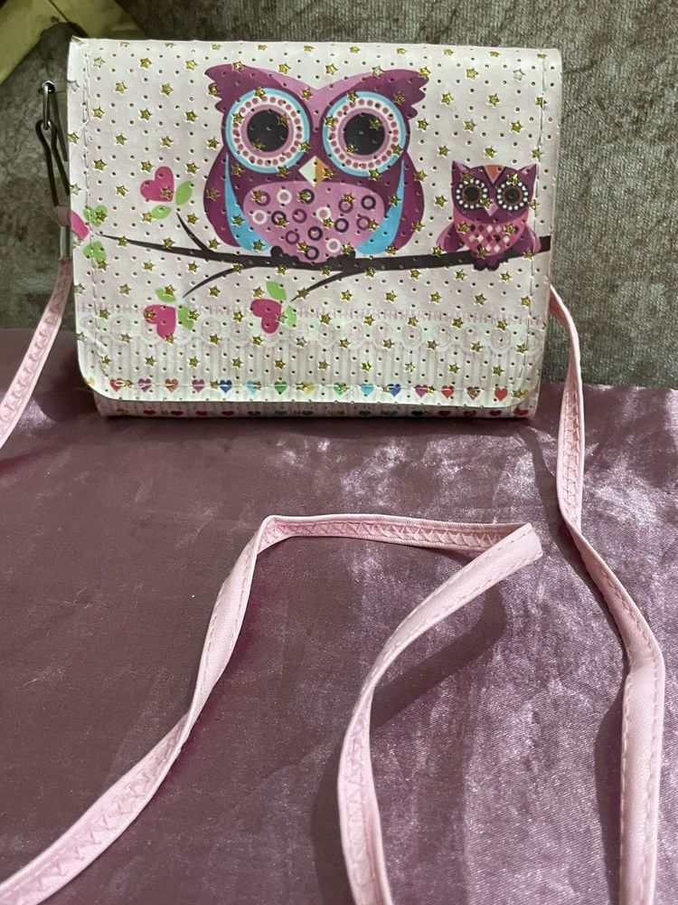 Cute Owl Print Sling Bag