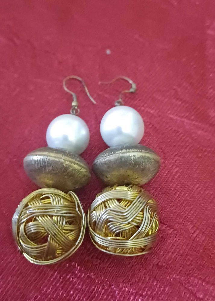 Statement Beaded Dangle Earrings