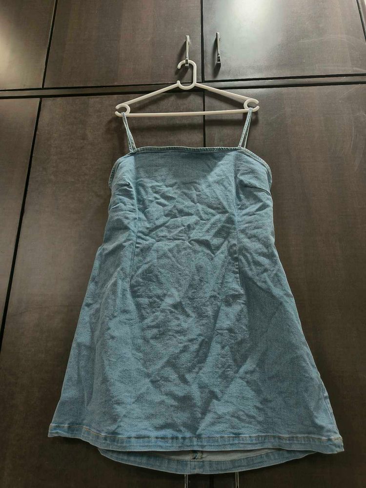 Light Wash Denim Mini Dress