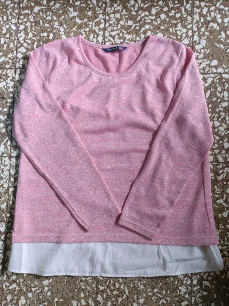 Pink Sparkle Long Sleeve Top