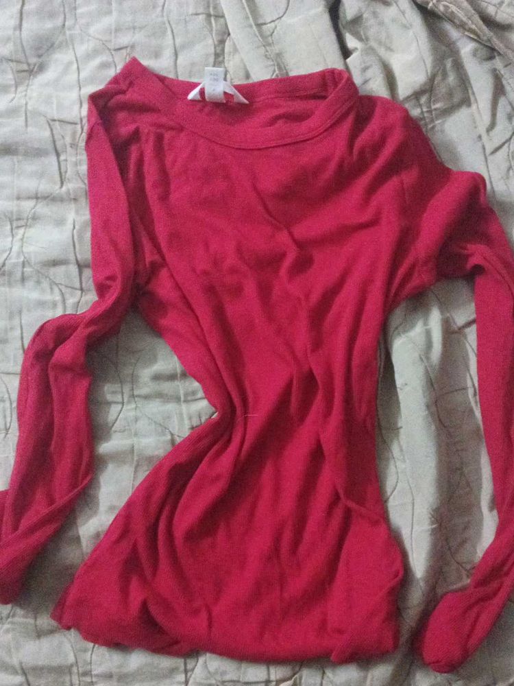 Chic pinteresty bodycon red aesthetic top h&amp;m