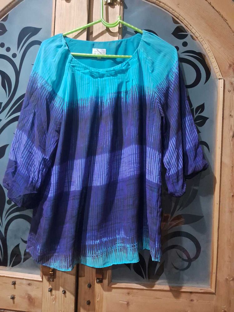 Stylish Blue Tunic Top