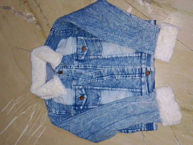 Denim Jacket with Sherpa Lining
