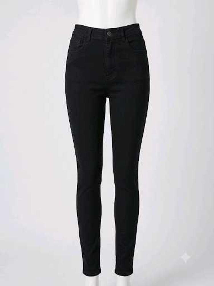 Classic Black High-Waisted Skinny Jeans