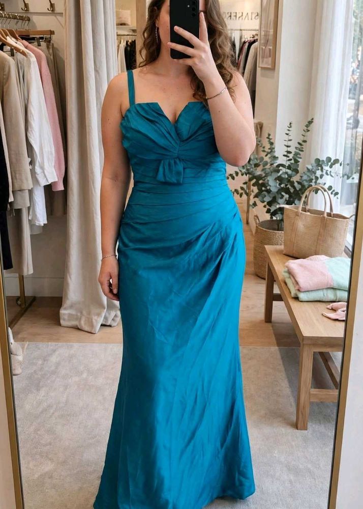 Elegant Teal Maxi Dress