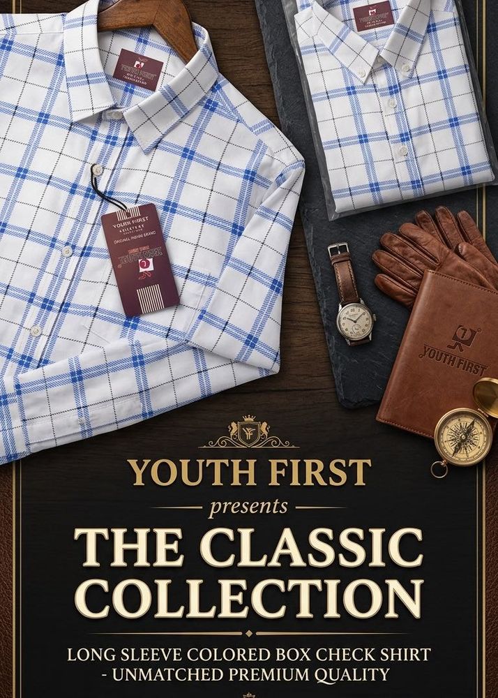 Men's Blue Checkered Shirt