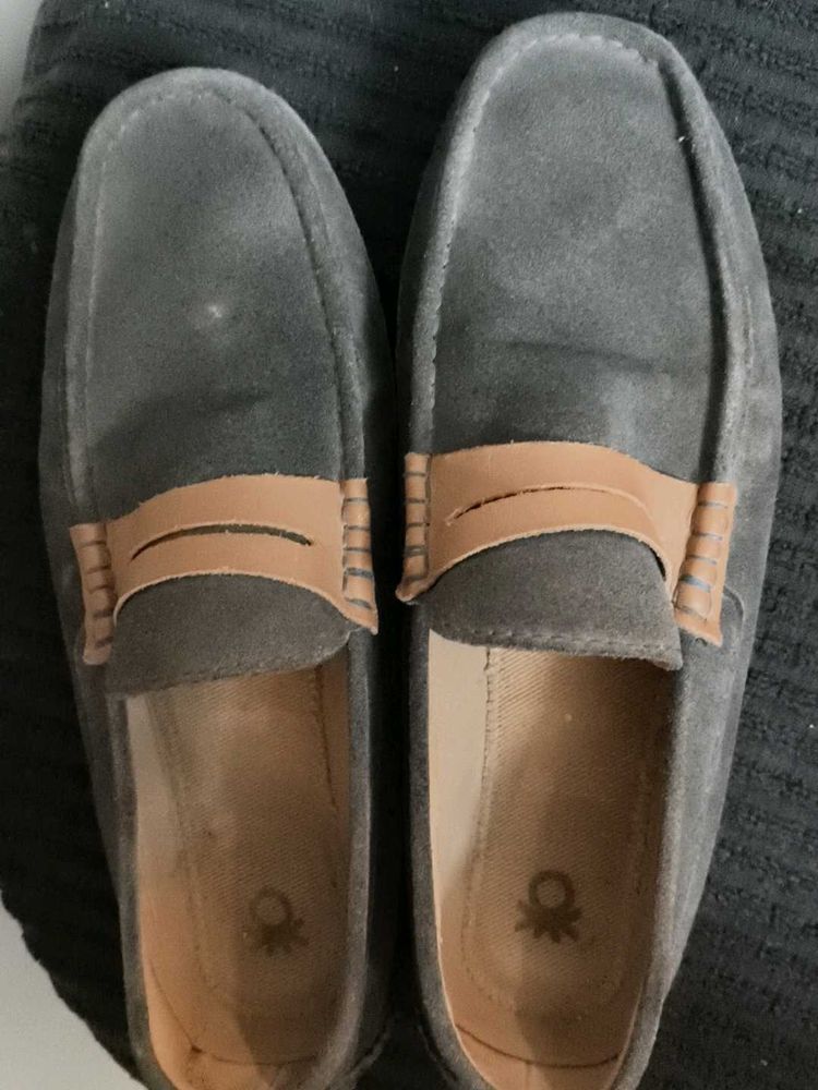 Men's blue Suede Loafers