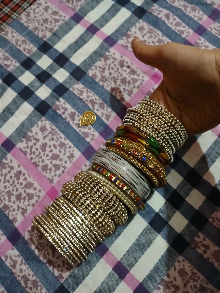 COMBO of Sparkling CZ Bangles Sets with
