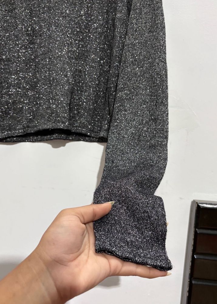 Sparkly Knit Top - Stradivarius