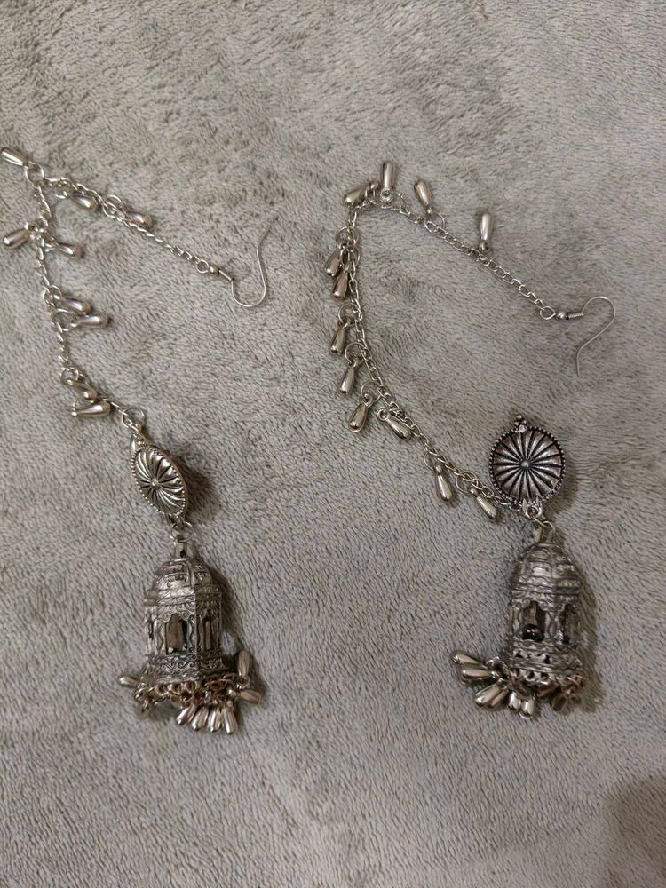 Antique Silver Jhumka Earrings | 99/- only