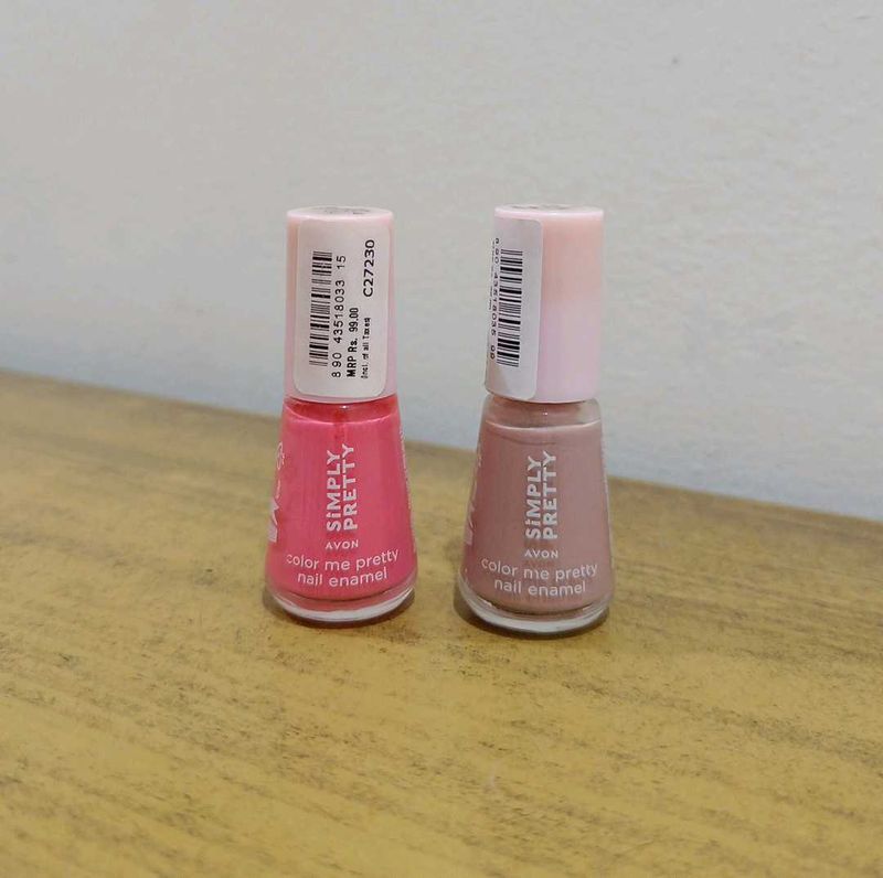 Avon Simply Pretty Nail Enamel Set of 2