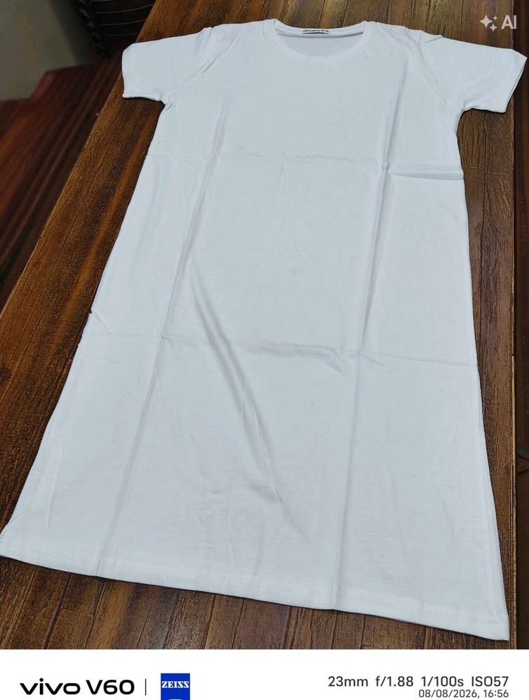 Comfortable White T-Shirt Dress