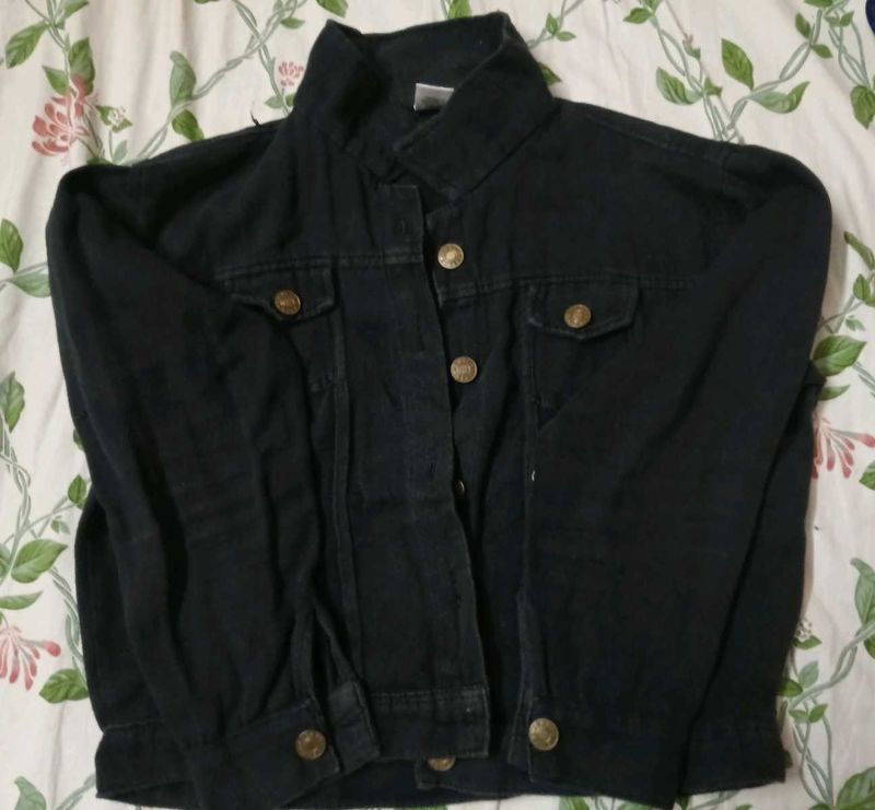 Classic Black Denim Jacket