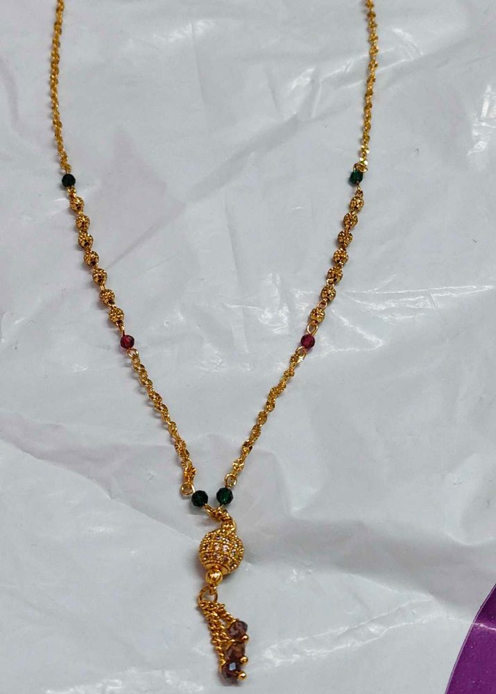 Necklace with Red &amp; Green Beads