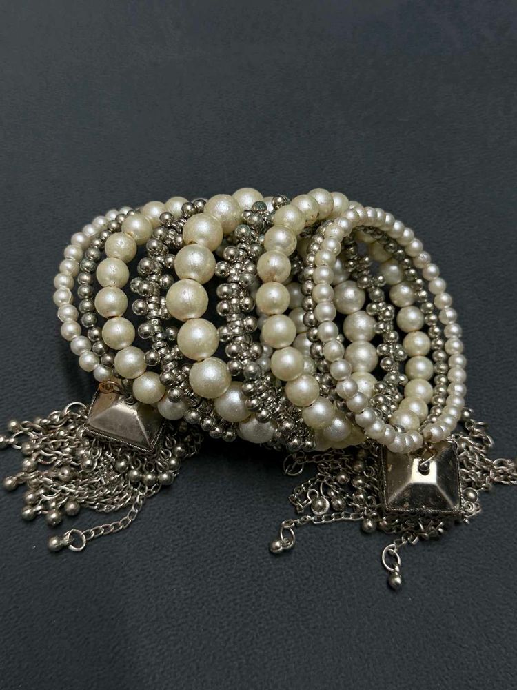 bracelet and earrings