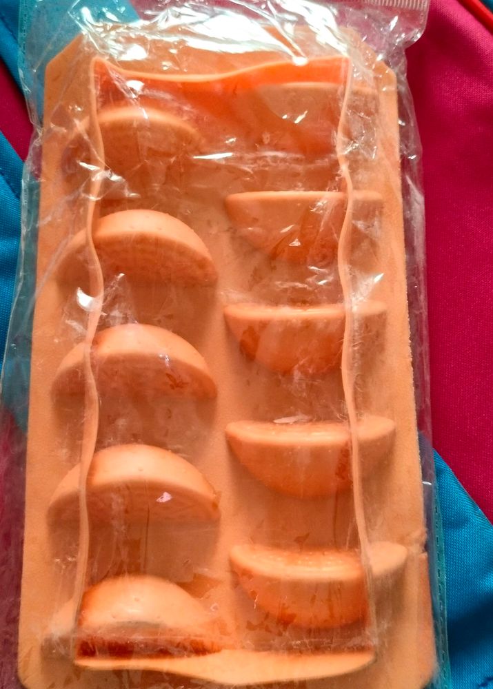 New Orange Slice Shaped Ice Tray Silicon