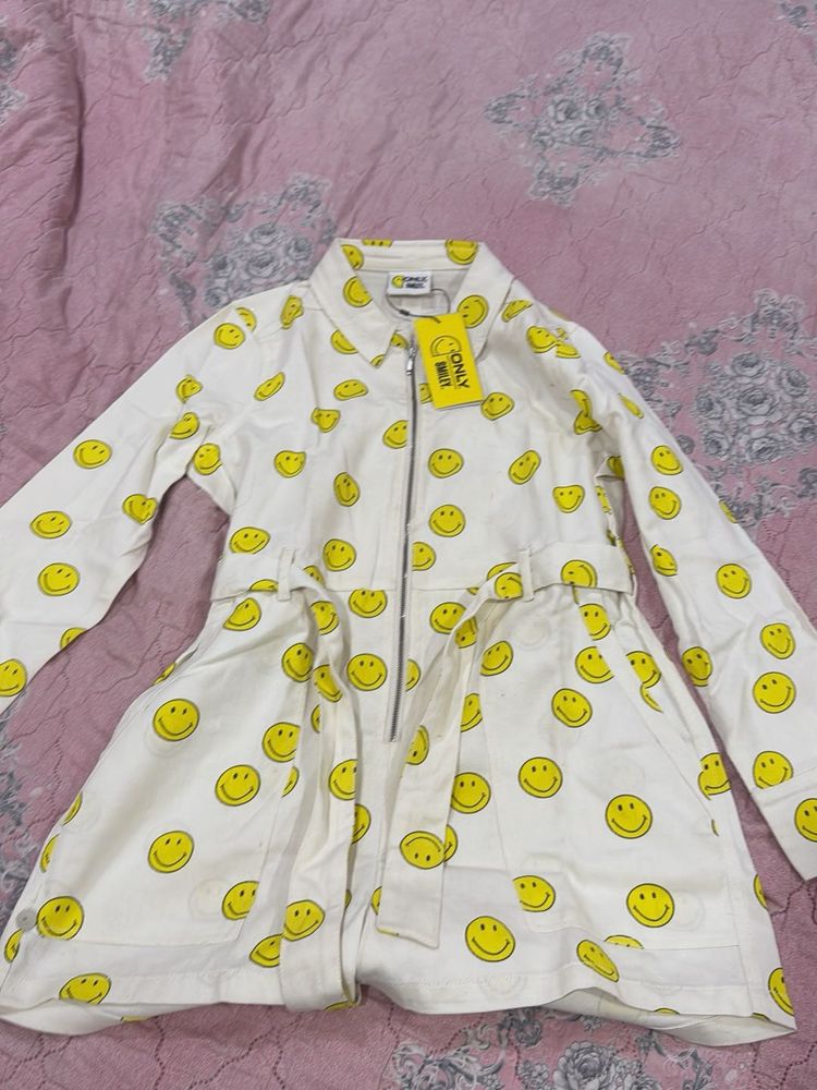 Happy Face Print Dress